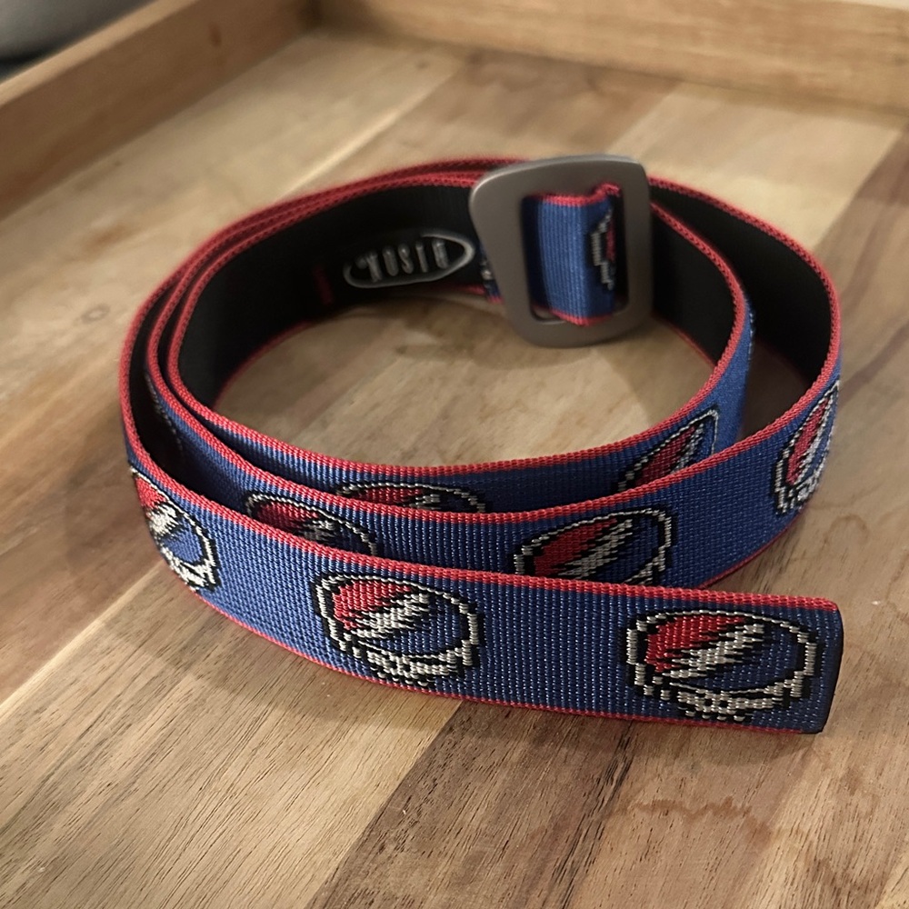 Blue and Red Logo Belt